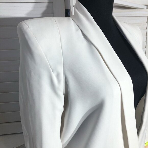 Bless The Mess Structured Blazer Artisan Neon Embellished Cuffs White sz M 38 - Picture 4 of 12